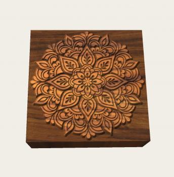 wooden mandala stamp